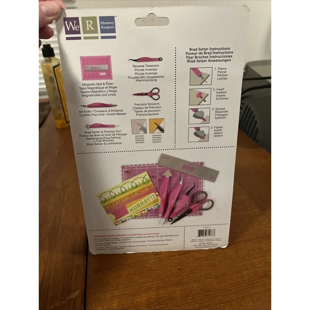We R Memory Keepers Mini Tool Kit Pink Scrapbooking Craft Tools New Sealed Ruler